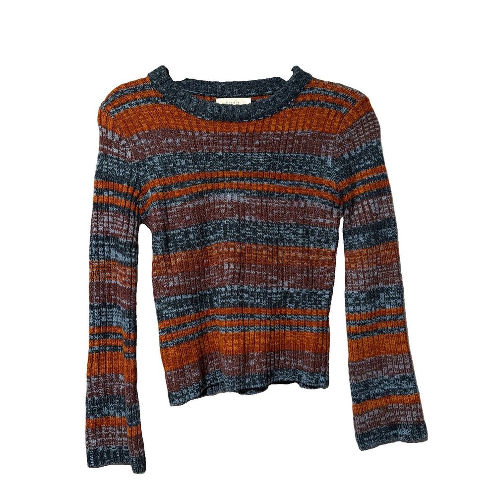 Elodie Multicolor Striped Sweater S Fall Boho Colorful